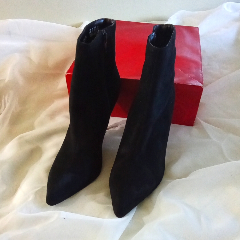 Carlos by Carlos Santana Black  Suede Ankle Booties